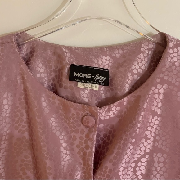 • VINTAGE 80s mauve silky Dress by Move-Jazz • - Picture 8 of 16